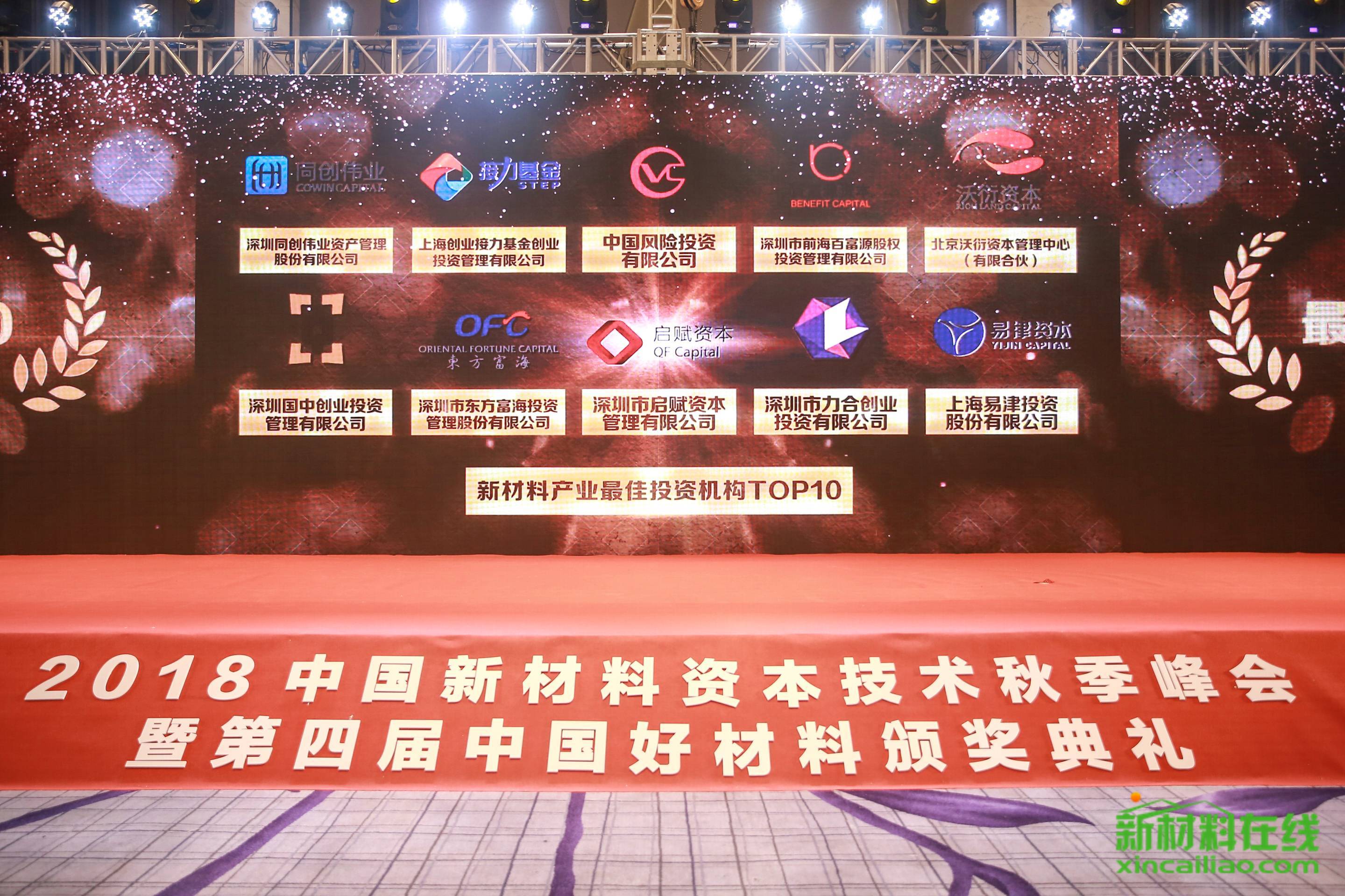 喜讯！u8国际创投荣获“新材料产业最佳投资机构TOP10”